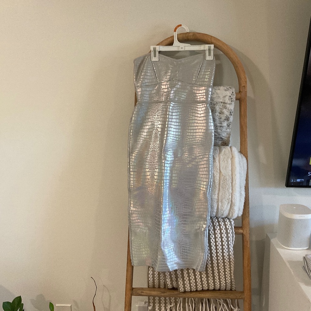 Stunning Silver tube top dress